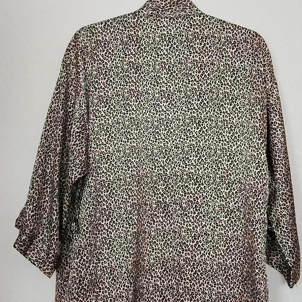 Inner Most Kimono Robe Nightgown Leopard  Print Size M - Picture 8 of 8